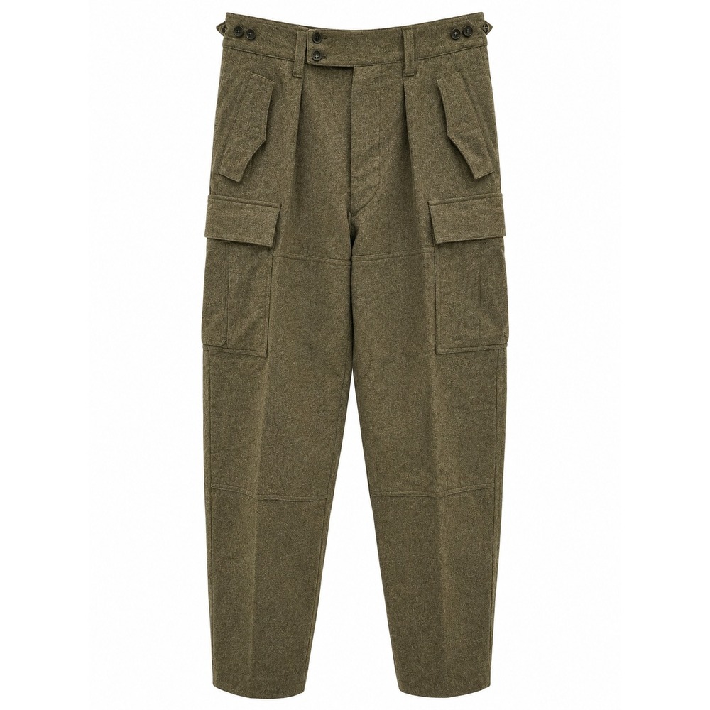 Vintage West German Military Wool Cargo Pants Olive Drab Field Rg Walker